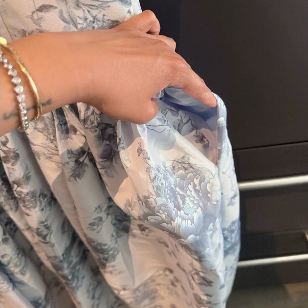 Jenny Yoo Blue Floral Gown - Picture 6 of 7